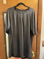 LULULEMON ATHLETICA Bolt Tech Short Sleeve in Heathered Black Size Large