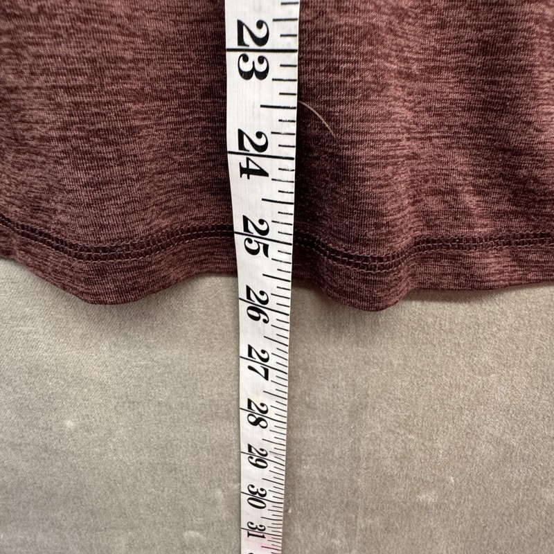 Layer 8 Hooded Shirt Mens Medium Burgundy Heather Long Sleeve Performance Pre-Ow gallery