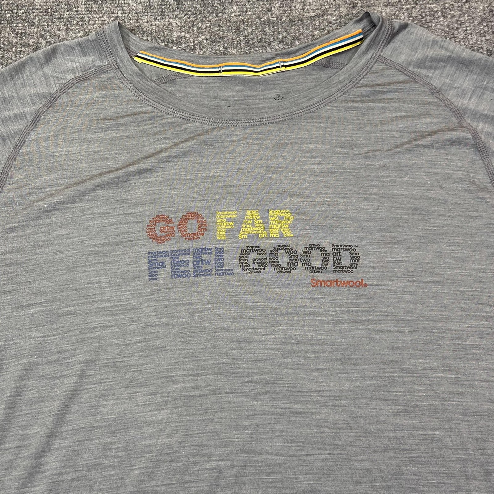 Smartwool Shirt Mens Medium Gray Merino Sport 120 Go Far Feel Good Tee Top gallery