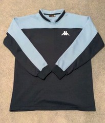 Kappa Long Sleeve Blue Training Soccer Shirt Men’s XL Football Y2K