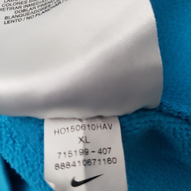Nike Shirt Mens XL Blue Therma Fit Quarter Zip Gym Mock Neck Activewear Outdoors gallery