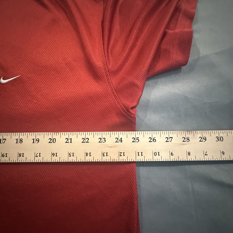 Vintage Nike T-Shirt Mens 2XL Mesh Jersey Red Swoosh Embroidery 00s Y2K Gym gallery