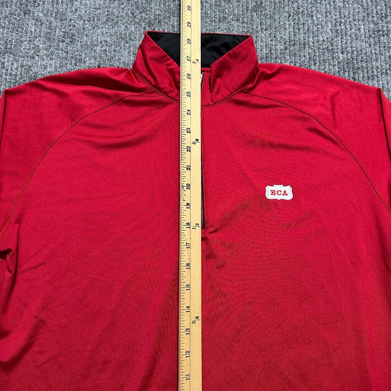 Greg Norman Play Dry Mens Jacket Shirt Size M Medium Red 1/4 Zip Long Sleeve gallery
