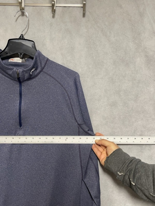KJUS Pullover Men XL Blue Keano 1/4 Zip Performance Golf Hiking Sweatshirt 54 gallery