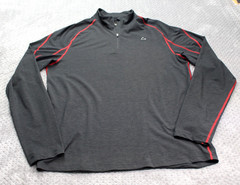 Paradox Dri Release Merino Blend Pullover Mens Large Gray 1/4 Zip L/S Shirt