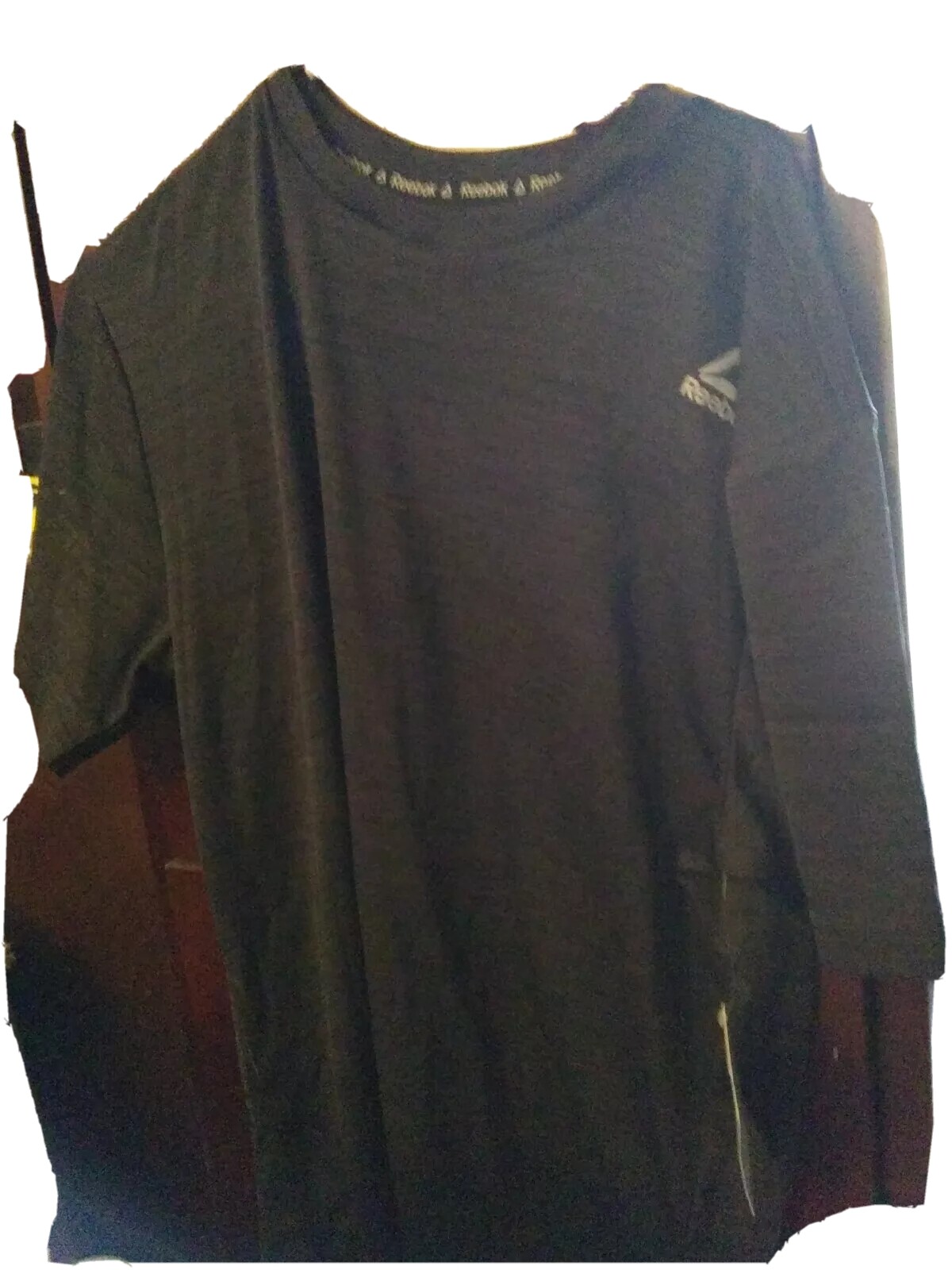 Reebok MENS Training Short Sleeve GRAY/BLACK Athletic Workout Shirt M bag96 gallery