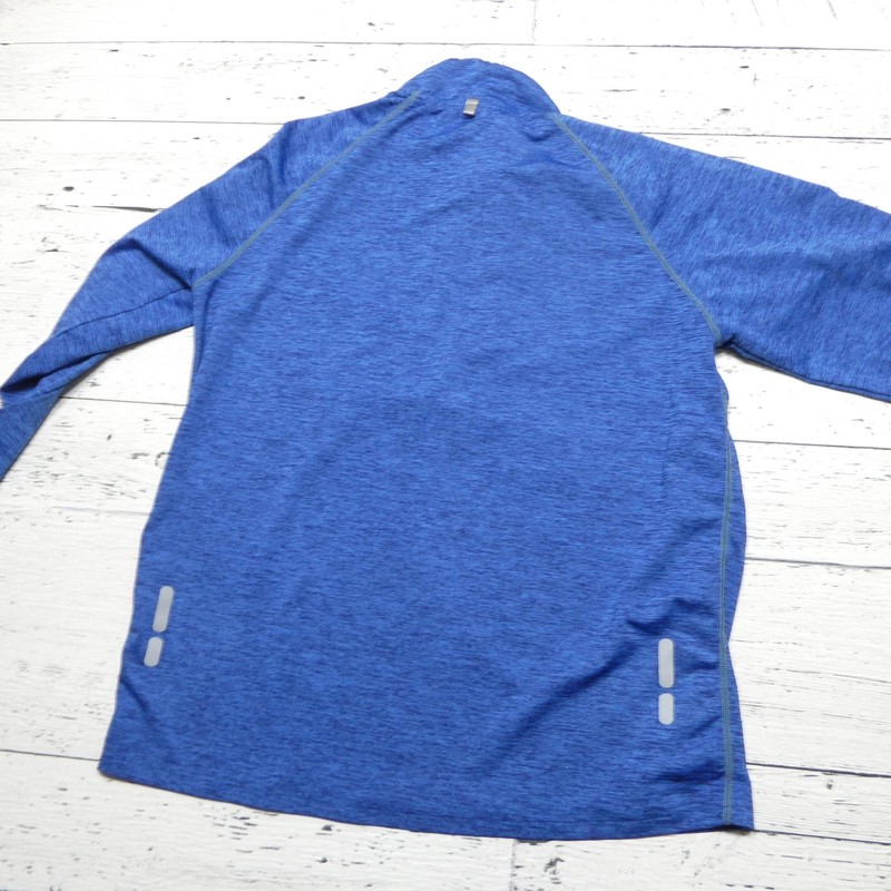 Dk Pullover Mens Medium Blue 1/4 Zip Long Sleeve Running Athletic Shirt Top gallery
