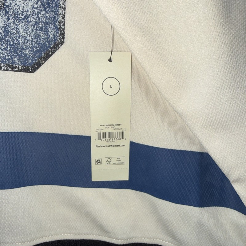 No Boundaries Men 78 Sz L Hockey Jersey Light Birch Grunge Streetwear Y2K Sporty gallery