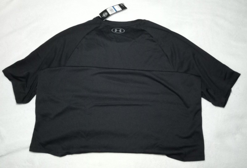 Under Armour Tech Tee Men's Medium Black Short Sleeve Workout Shirt NWT gallery