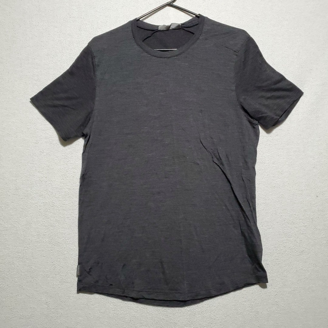 Icebreaker Shirt Mens Large Gray Merino Wool Cool-Lite Performance Tee Camp Hike gallery