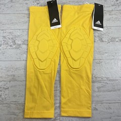 NWT Adidas Techfit Men’s Padded Compression Arm Elbow Sleeve Yellow Set Of 2 -LT