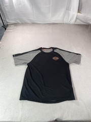 Harley Davidson Shirt Mens Large Black H-D Performance Raglan Motorcycle Top