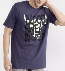 Men’s Under Armour Project Rock T-Shirt Q3 Payoff Blood Sweat Respect Sz Medium