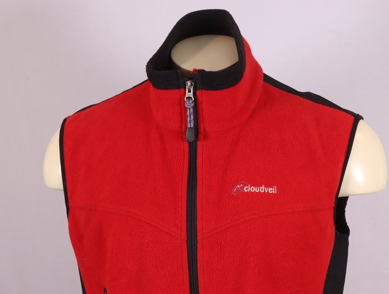 CLOUDVEIL Men’s Medium Wind Resistant Fleece Outdoors Vest -Red/Black MiUSA gallery