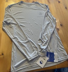 Mercedes Ben UPF 50+ UV Protection Long Sleeve T-Shirt Light Gray S/M NWT