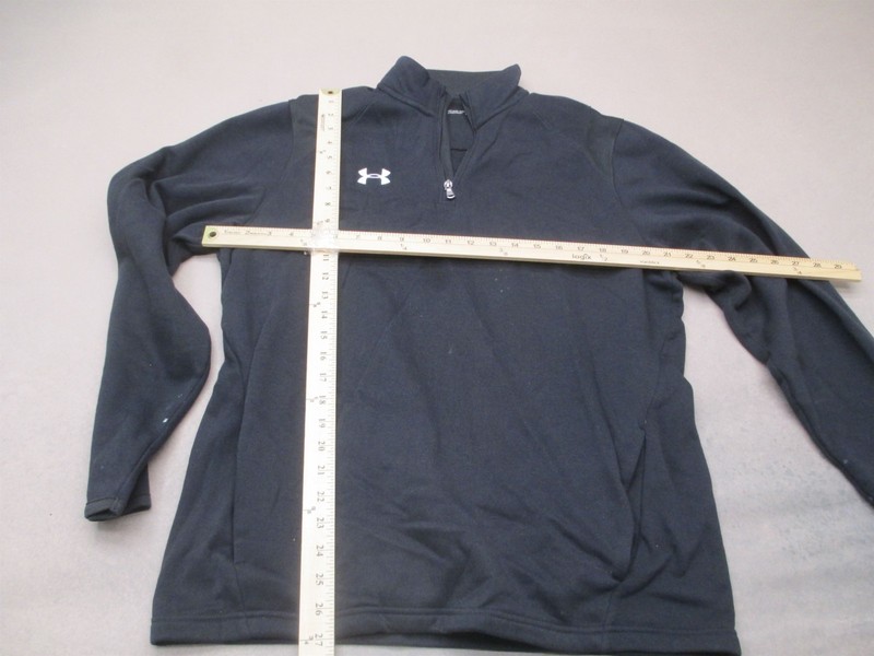 Under Armour Size M Mens Black 1/4 Zip Loose Coldgear Activewear Pull Over 541 gallery
