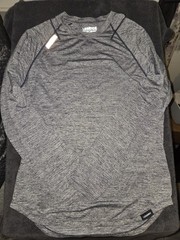 Mens Large Legends Long Sleeve Athletic Shirt In Grey. Great Condition (GB7)