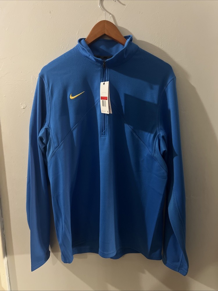 Nike Dri-Fit Training Pullover L/S Top 1/4 Zip Men's Size L Signal Blue M53181