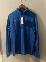 Nike Dri-Fit Training Pullover L/S Top 1/4 Zip Men’s Size L Signal Blue M53181