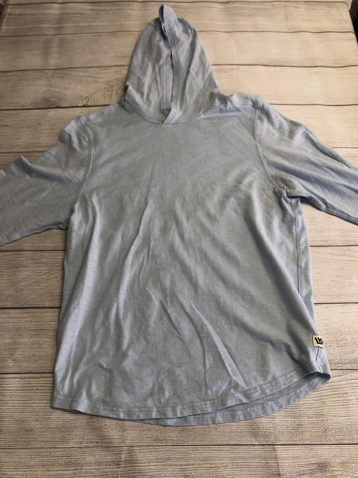 VRST Shirt Mens Small Blue Long Sleeve Hooded Lightweight Pullover Top gallery