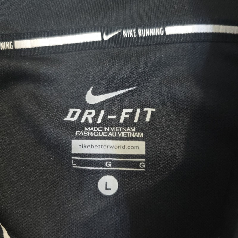 Nike Runner Dri-Fit Intensity Performance 1/4 Zip Pullover Black Gray Mens Large gallery