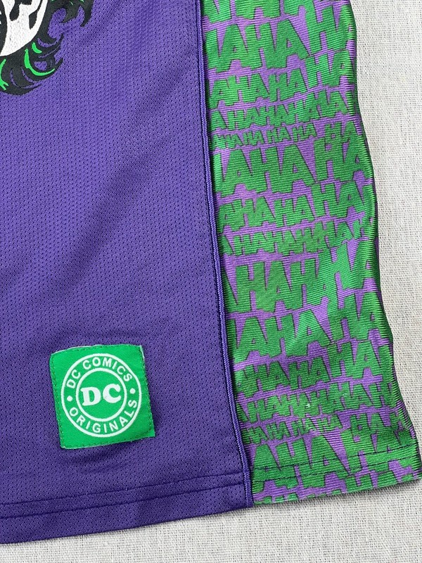 VTG DC Comics Originals Mens Purple Green The Joker Basketball Jersey Tank Top S gallery