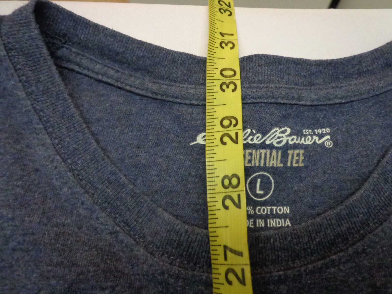 Eddie Bauer Essential Tee Shirt Heather Blue-Size Large gallery