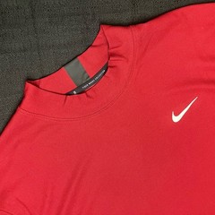 Nike Golf Tiger Woods TW Masters Mock Polo CT6078 687 Sunday Red White Sz L