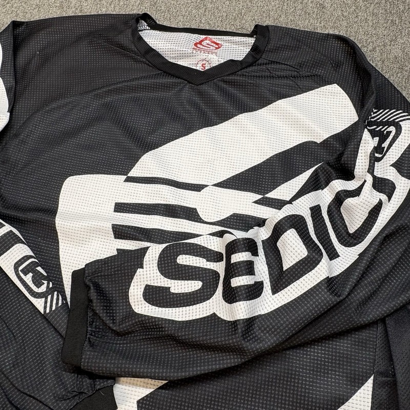 Sedici Apparel Long Sleeve Motocross Jersey T-Shirt Mens S - Black and White gallery