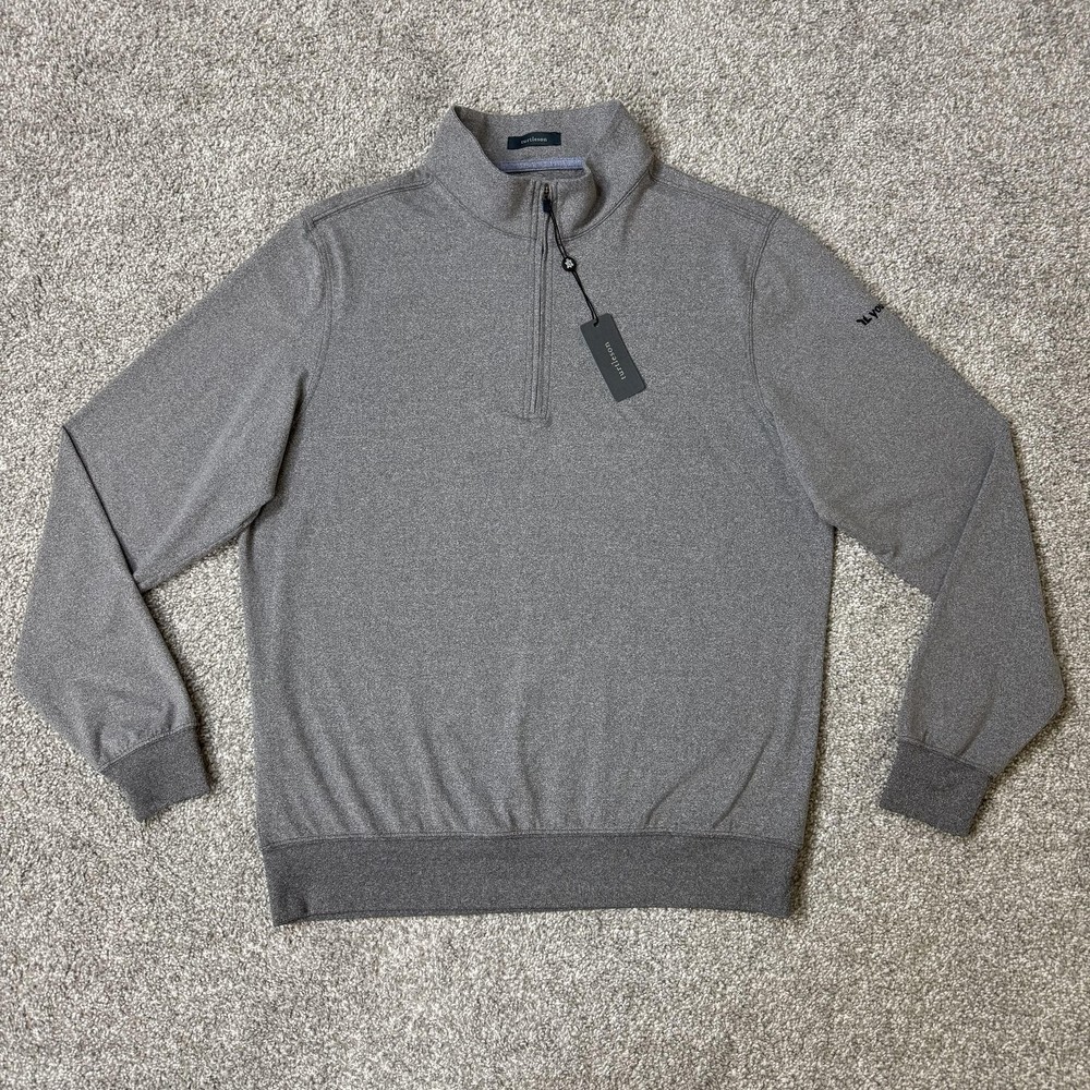 Turtleson Pullover Mens Medium Gray Siro 1/4 Zip Mock Neck Golf YoungLife