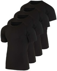 4 Pack: Mens Short Sleeve Shirts Compression Base Layer Tight Thermal Undersh…