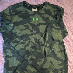 Under Armour ColdGear Men’s LG/G Green/Black Camo Compression Crew Neck Shirt