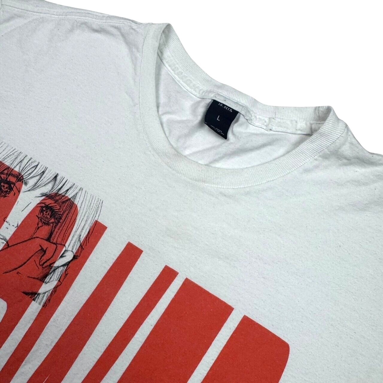 10.Deep Men's 100% Cotton Crewneck T-Shirt White • USA • Large gallery