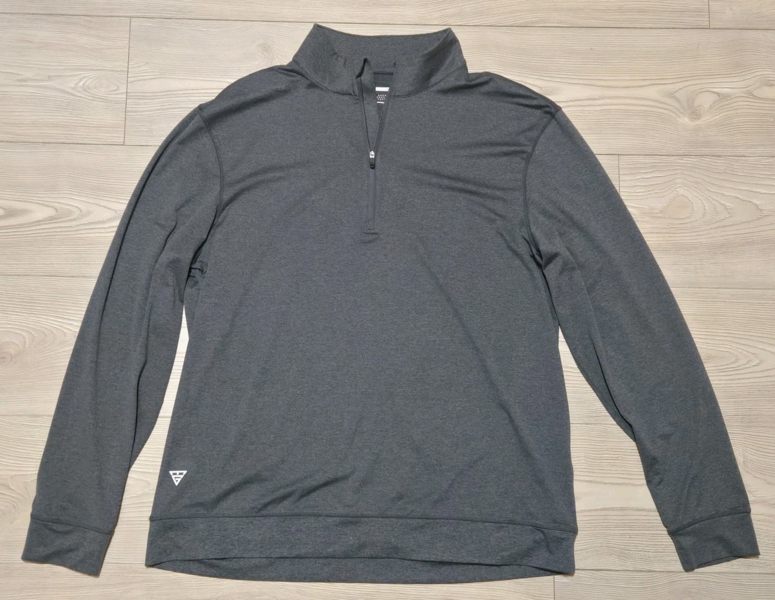 MAELREG Men's Gray Performance Pullover 1/4 Zip Long Sleeve Size Large Golf gallery