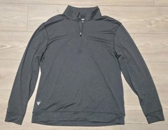 MAELREG Men’s Gray Performance Pullover 1/4 Zip Long Sleeve Size Large Golf