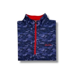 Straight Down Performance 1/4 Zip Golf Pullover Sea Island Mens Medium • MINT