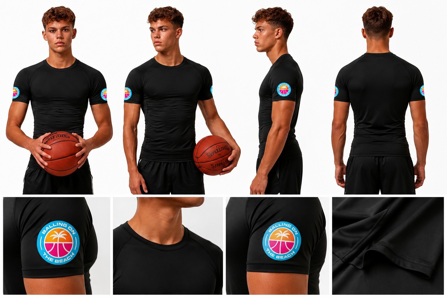 Balling On The Beach Basketball Compression Shirt - Sold Out - Adult Size S gallery