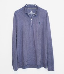 Johnnie-O Quarter Zip Men XL Blue UNC Tarheels Lightweight Soft Vaughn Golf