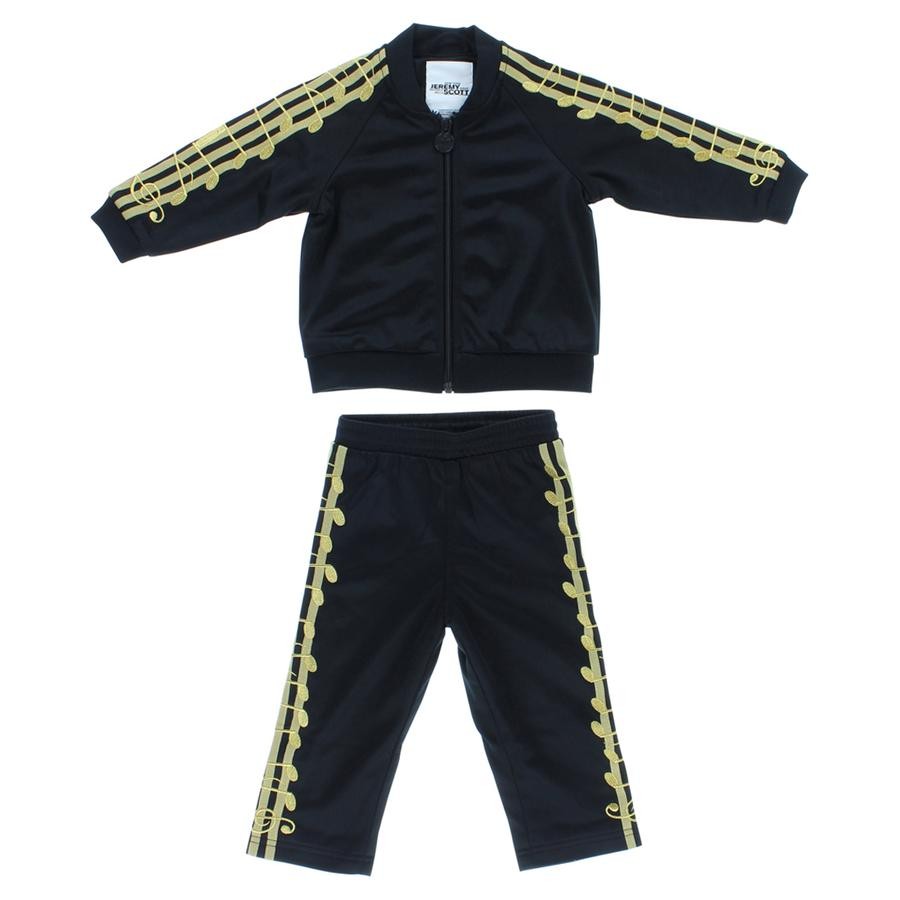 Adidas Baby Boys Jeremy Scott Music Note Track Suit Black 6M, Color: Black/Gold gallery