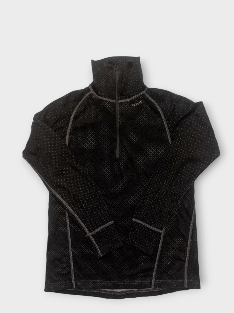 Devold Active Polka Dot Black Men's Merino Wool Jumper Tank Size S gallery