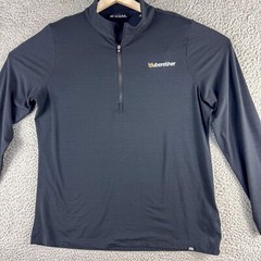 Travis Mathew 1/4 Zip Pullover Men Large Black Golf Performance Preppy Uberether