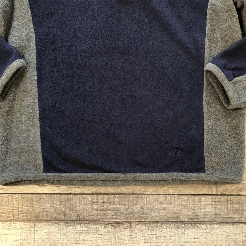 Nordic Track Pullover Mens Size Medium Blue & Gray Long Sleeve 1/4 Zip Logo gallery
