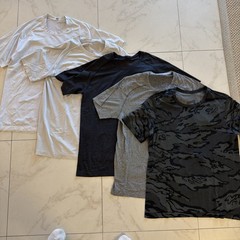 Lululemon Metal Vent Shirt Bundle Of 5 Men’s Large White Black Grey Short Sleeve