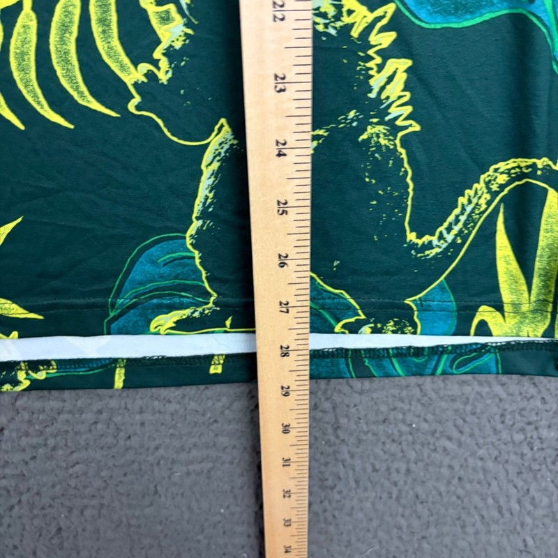 Godzilla Toho Polo Shirt Mens Medium Green Tropical All Over Print Stretch Movie gallery
