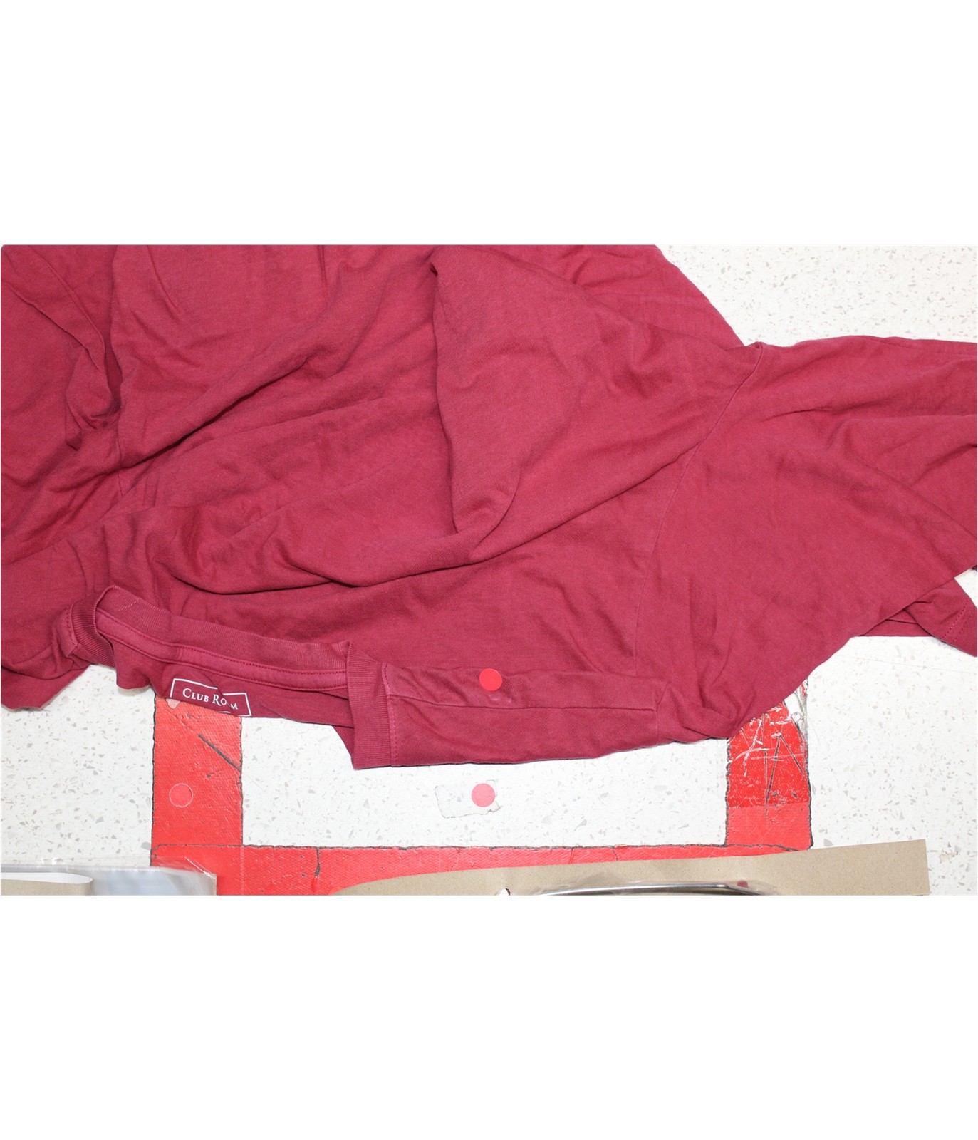 Club Room Mens Garment-Dyed Basic T-Shirt, maraschino, L gallery