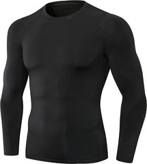 Men’s Thermal Underwear T-Shirt Compression Long Sleeve Gym Athletic Base Layer
