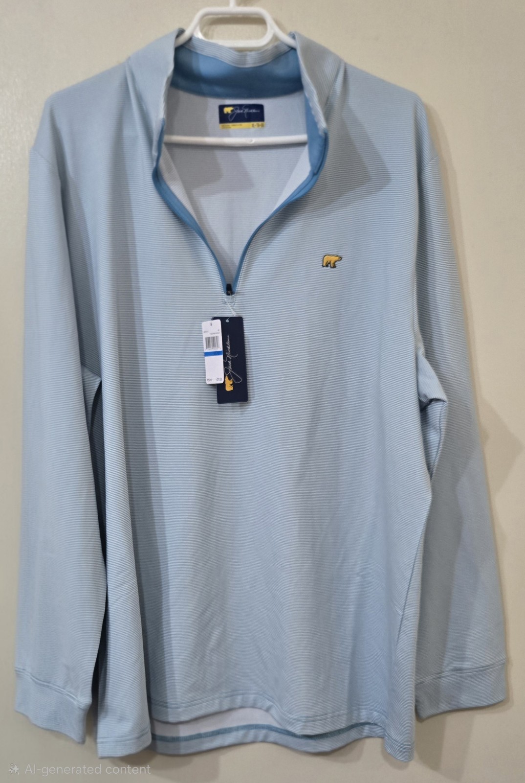 JACK NICKLAUS Men's 1/4 Zip Golf Pullover Delphinium Blue Size XL NWT $75.00 gallery