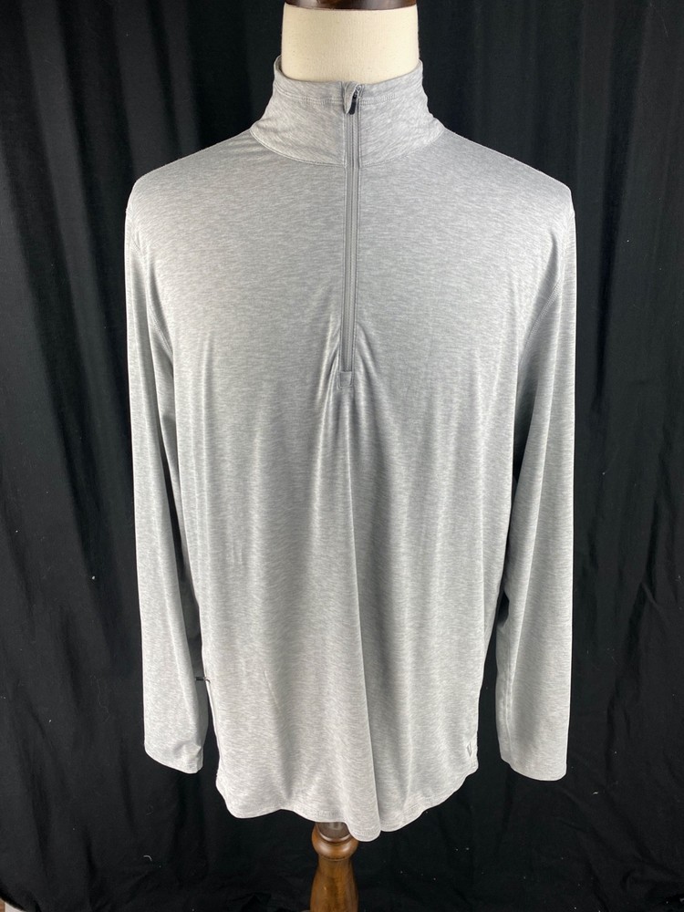 Vuori Ease 2.0 Performance 1/2 Half Zip Mens XL Pullover Long Sleeve Gray V221