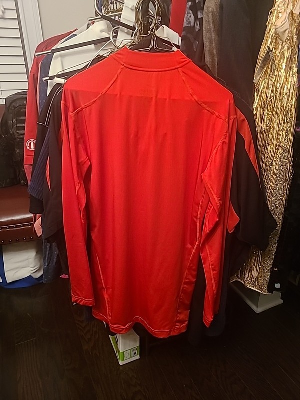 Nike Pro Combat Long Sleeve Red Mock Neck Compression Shirt Men's XL Dri-Fit gallery