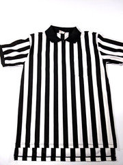 Rawlings Striped Referee Shirt Adult LG Basketball Football Baseball 1/4 Zip USA